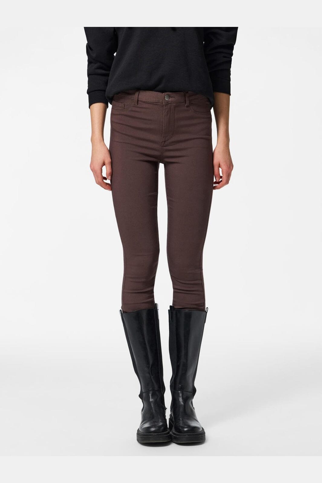 Pieces - Pchighskin Wear Jeggings - 5045710 Hot Fudge