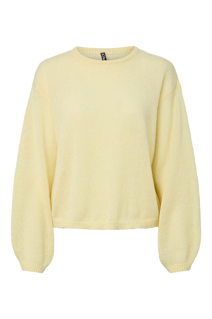 Pieces - Pcida Ls O-Neck Knit - 4805044 French Vanilla