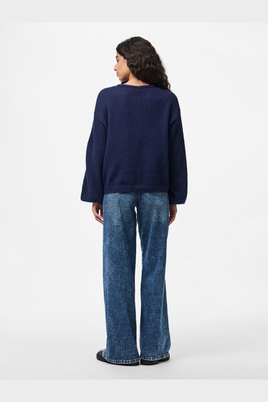 Pieces - Pcida Ls O-Neck Knit Cardigan - 4805038 Maritime Blue