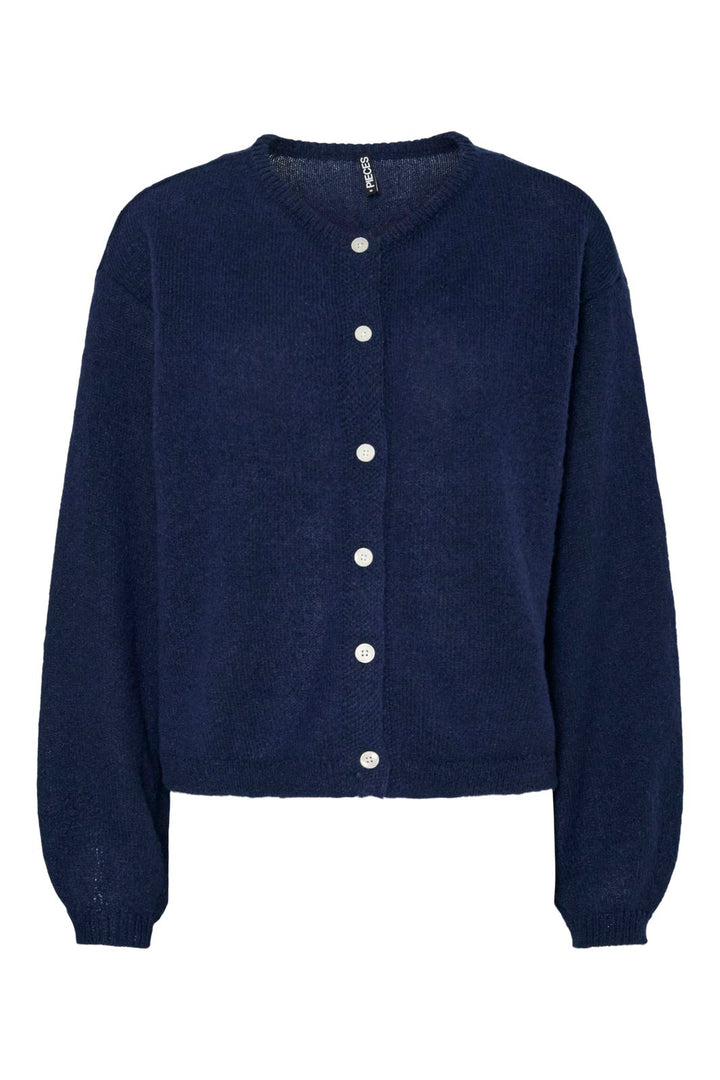 Pieces - Pcida Ls O-Neck Knit Cardigan - 4805038 Maritime Blue