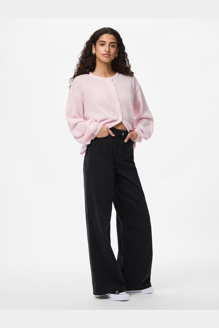 Pieces - Pcida Ls O-Neck Knit Cardigan - 4805039 Pink-A-Boo