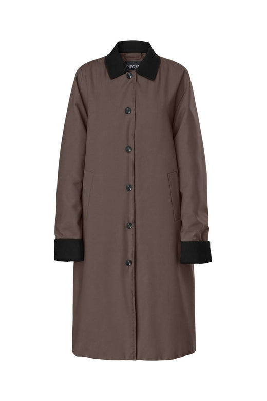 Pieces - Pcjorma Long Corduroy Jacket - 5099945 Coffee Quartz Black