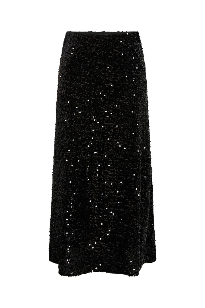 Pieces - Pckam Ankle Skirt - 4859014 Black Black Sequins