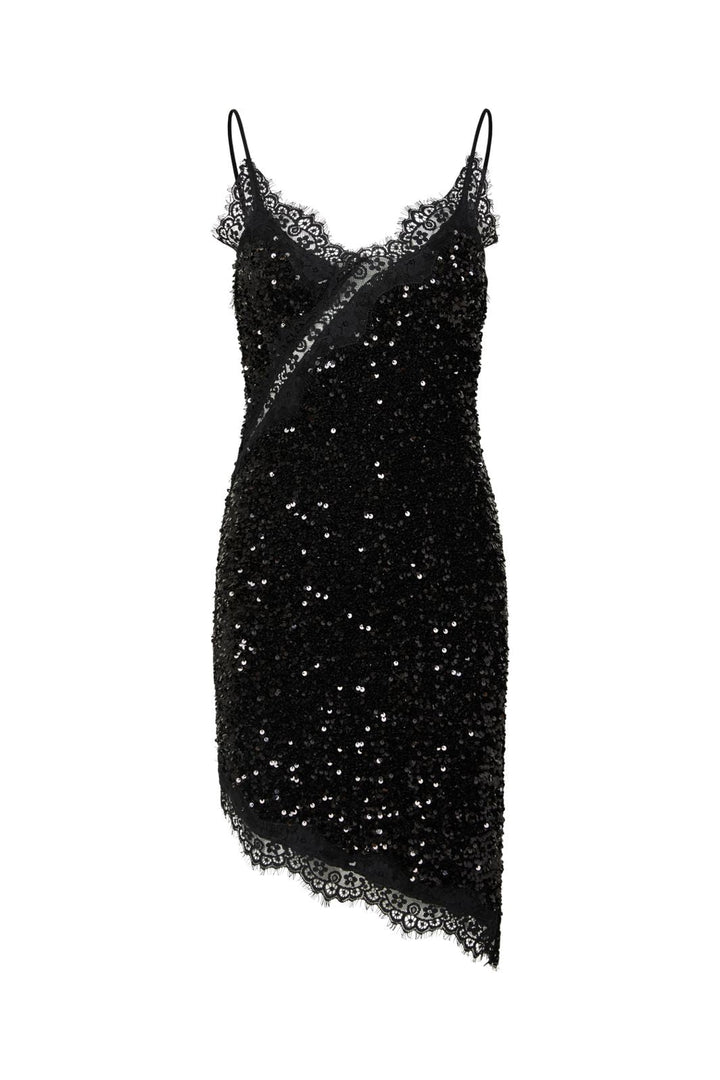 Pieces - Pckammy Strap Lace Dress - 5130875 Black Black Sequins