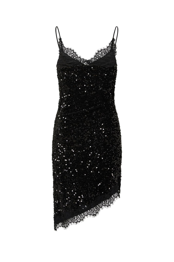 Pieces - Pckammy Strap Lace Dress - 5130875 Black Black Sequins