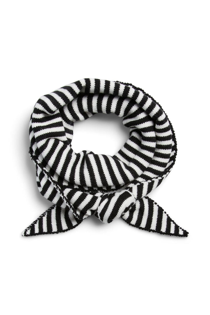 Pieces - Pckomma Triangle Scarf - 5124343 Black Bright White