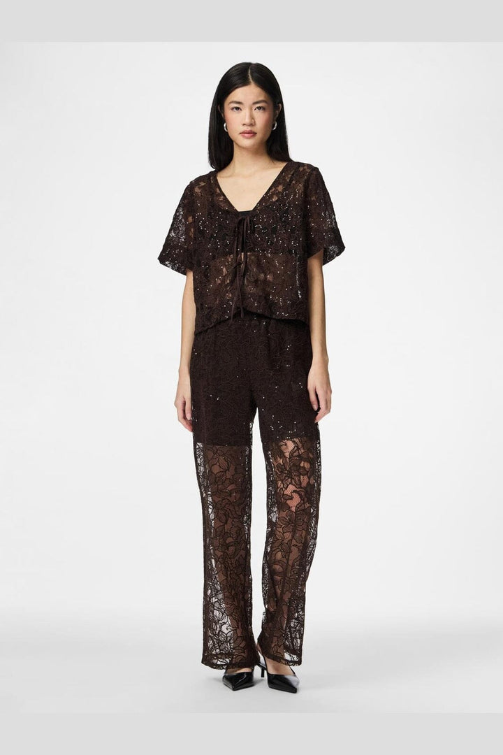 Pieces - Pclouise 2/4 V-Neck Tie Top - 5038956 Delicioso