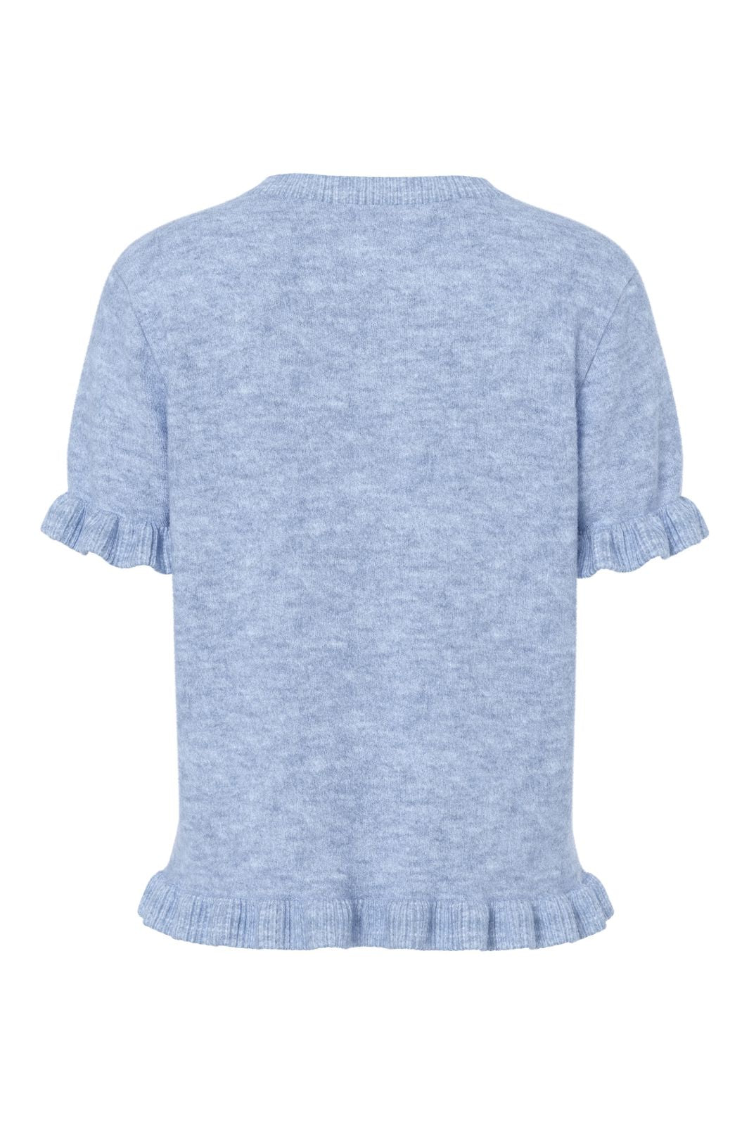 Pieces - Pclydia Ss Frill Knit Cardigan - 4965219 Cashmere Blue