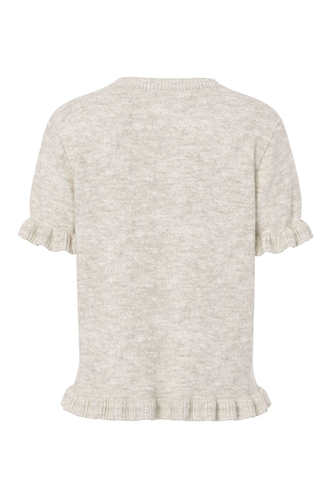 Pieces - Pclydia Ss Frill Knit Cardigan - 4965220 Birch