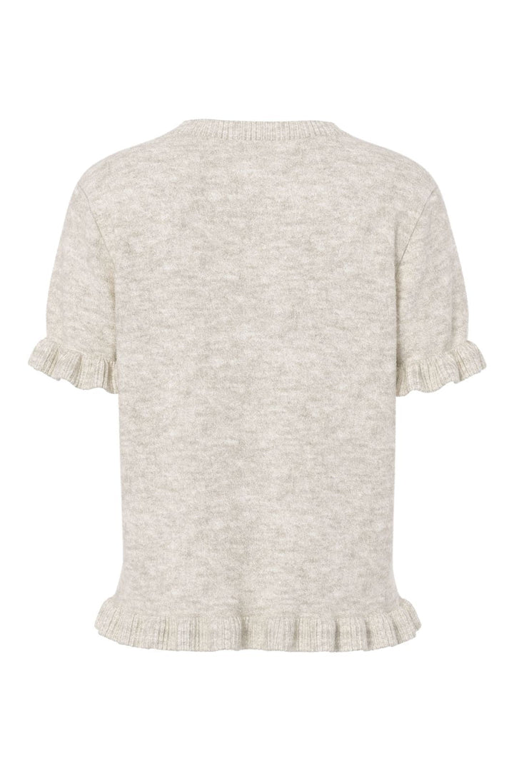 Pieces - Pclydia Ss Frill Knit Cardigan - 4965220 Birch