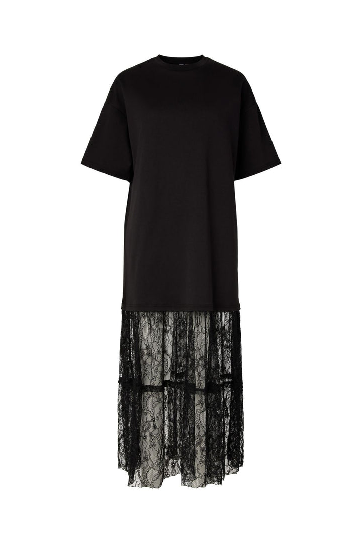 Pieces - Pcmalle 2/4 Long Lace Dress Pp - 5048823 Black