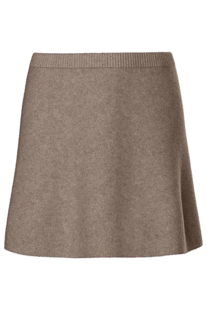 Pieces - Pcmalou Knit Skirt Pwp - 4885769 Taupe Gray Melange Nederdele 