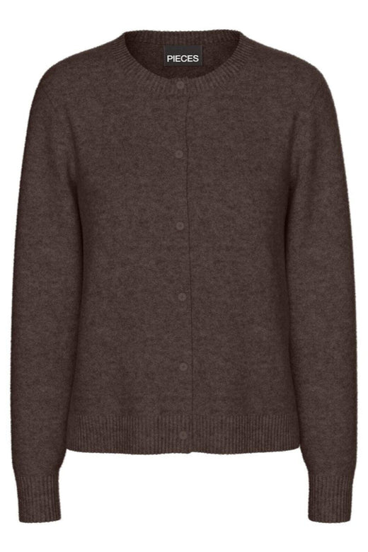 Pieces - Pcmalou Ls Knit Cardigan - 4864700 Hot Fudge Melange Cardigans 