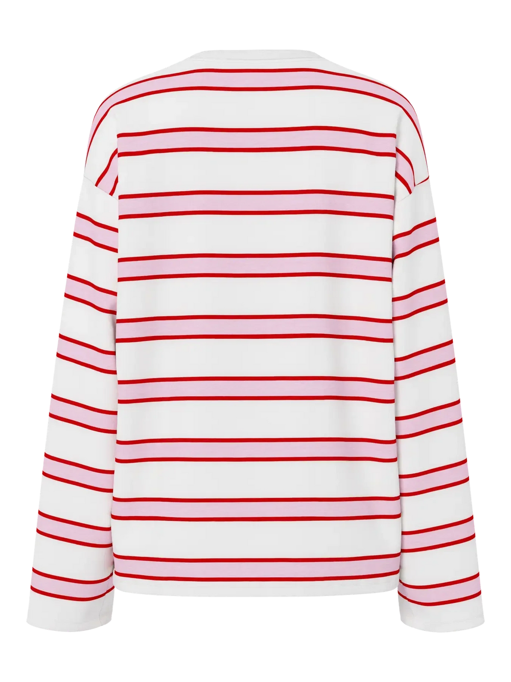 Pieces - Pcmila Ls Loose Tee - 4902153 Roseate Spoonbill Adrenaline Rush/Cloud Dancer T-shirts 