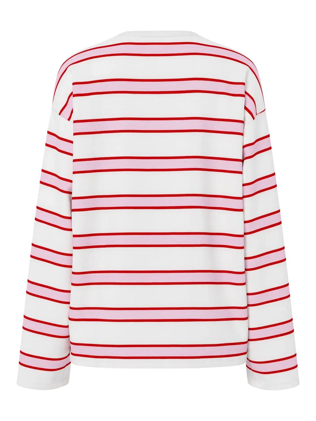 Pieces - Pcmila Ls Loose Tee - 4902153 Roseate Spoonbill Adrenaline Rush/Cloud Dancer T-shirts 