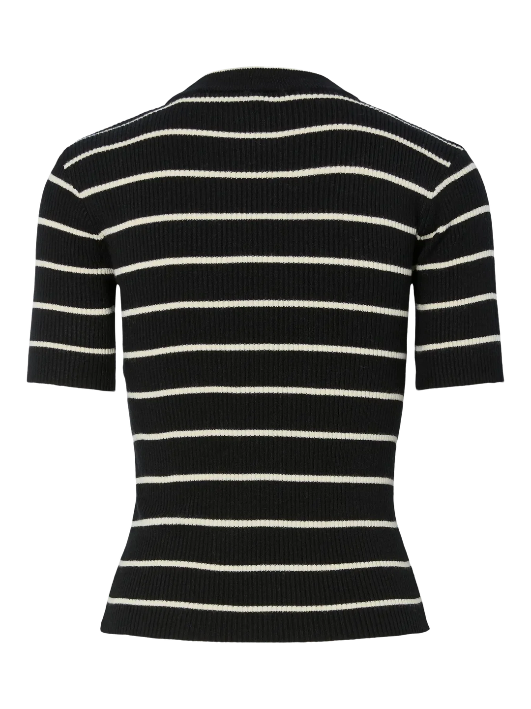 Pieces - Pcmira Ss O-Neck Knit - 4899818 Black Birch Narrow T-shirts 