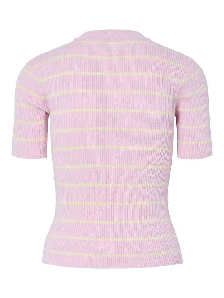 Pieces - Pcmira Ss O-Neck Knit - 4899830 Winsome Orchid Birch Narrow T-shirts 