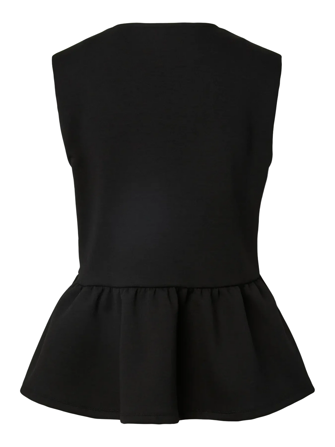 Pieces - Pcmoa Sl Button Top Pp - 5040821 Black Bluser 