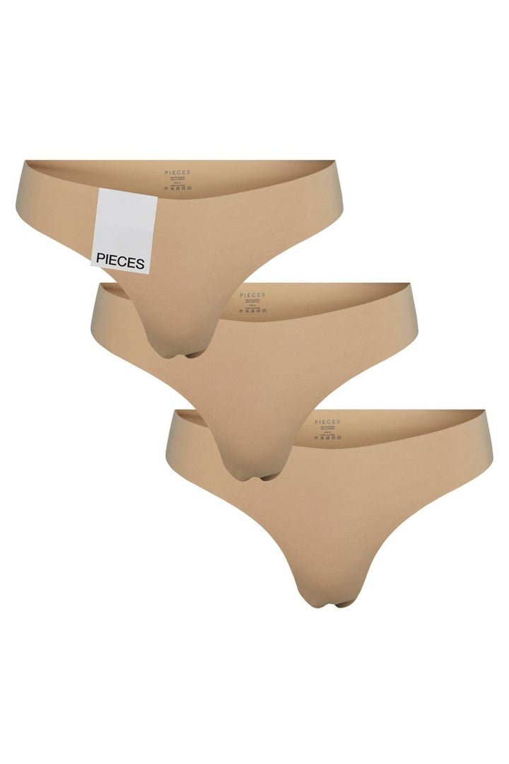 Pieces, Pcnamee Thong 3-Pack, Nude 3