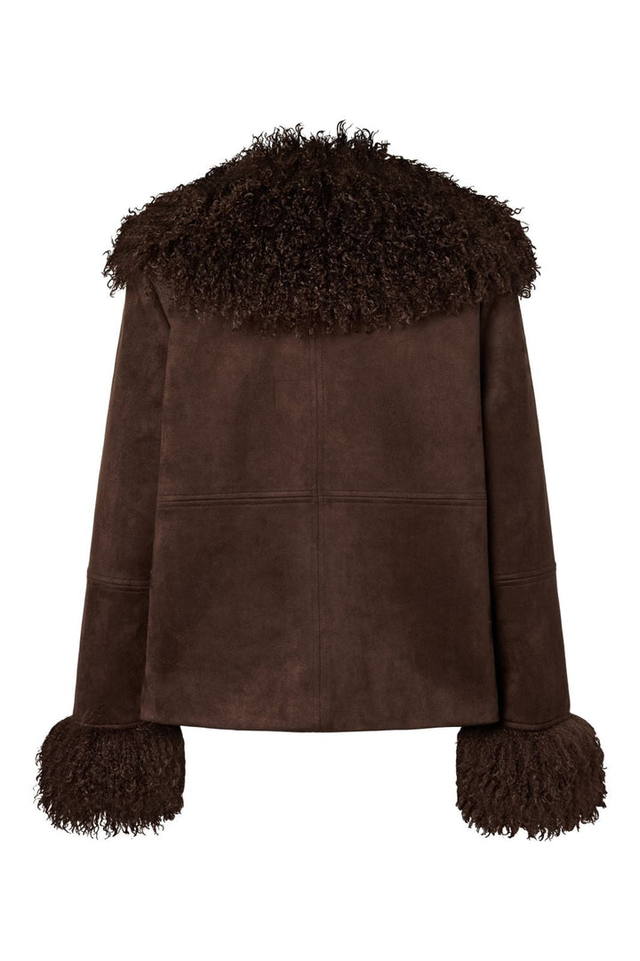 Pieces - Pcnanna Brushed Short Jacket - 5152004 Hot Fudge