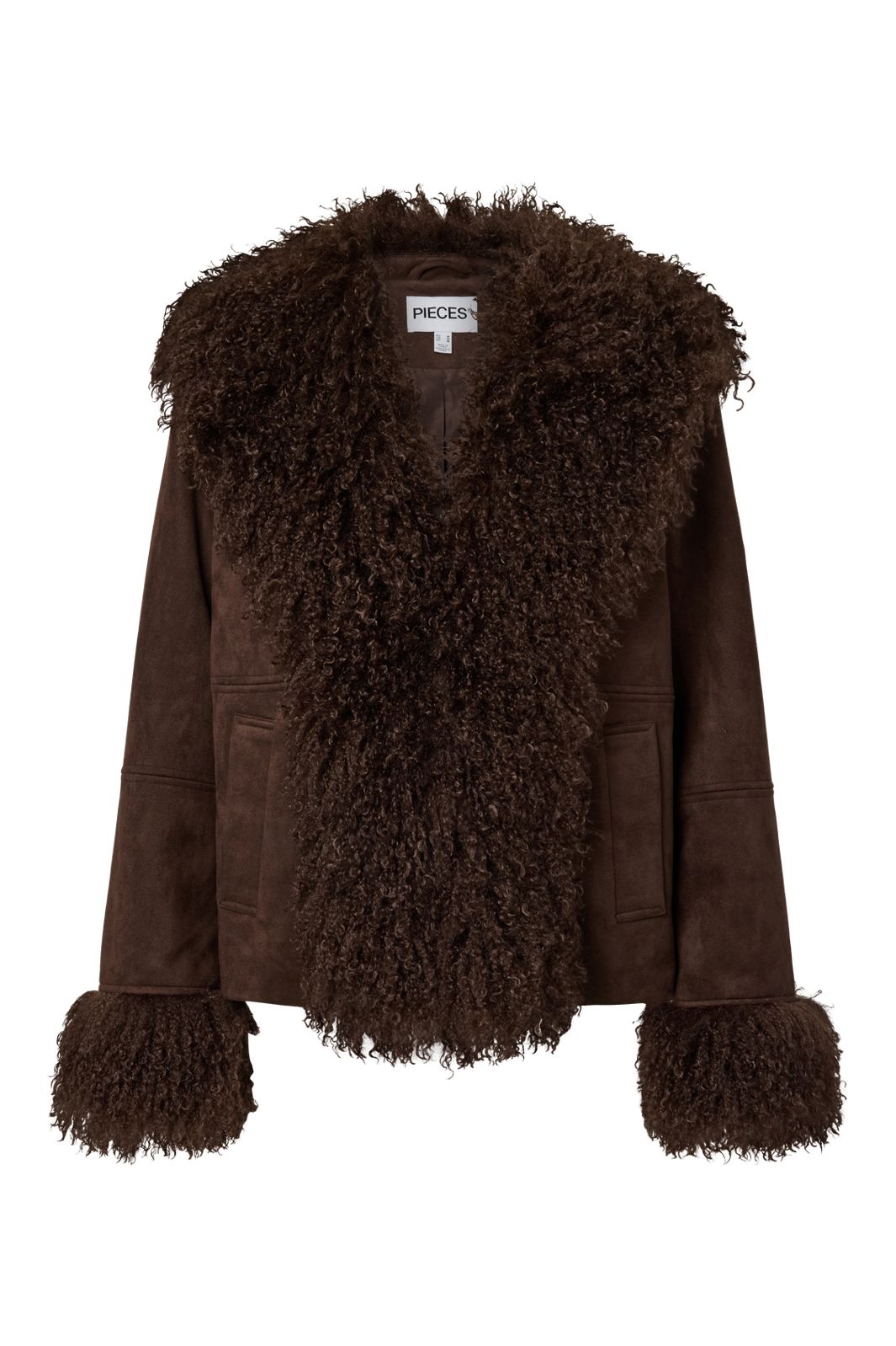 Pieces - Pcnanna Brushed Short Jacket - 5152004 Hot Fudge