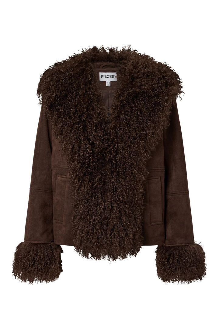 Pieces - Pcnanna Brushed Short Jacket - 5152004 Hot Fudge