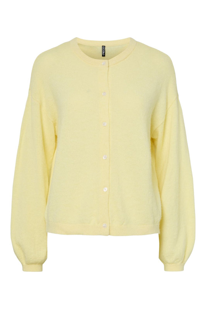 Pieces - Pcnaomi Ls O-Neck Knit Cardigan - 4897828 French Vanilla Melange