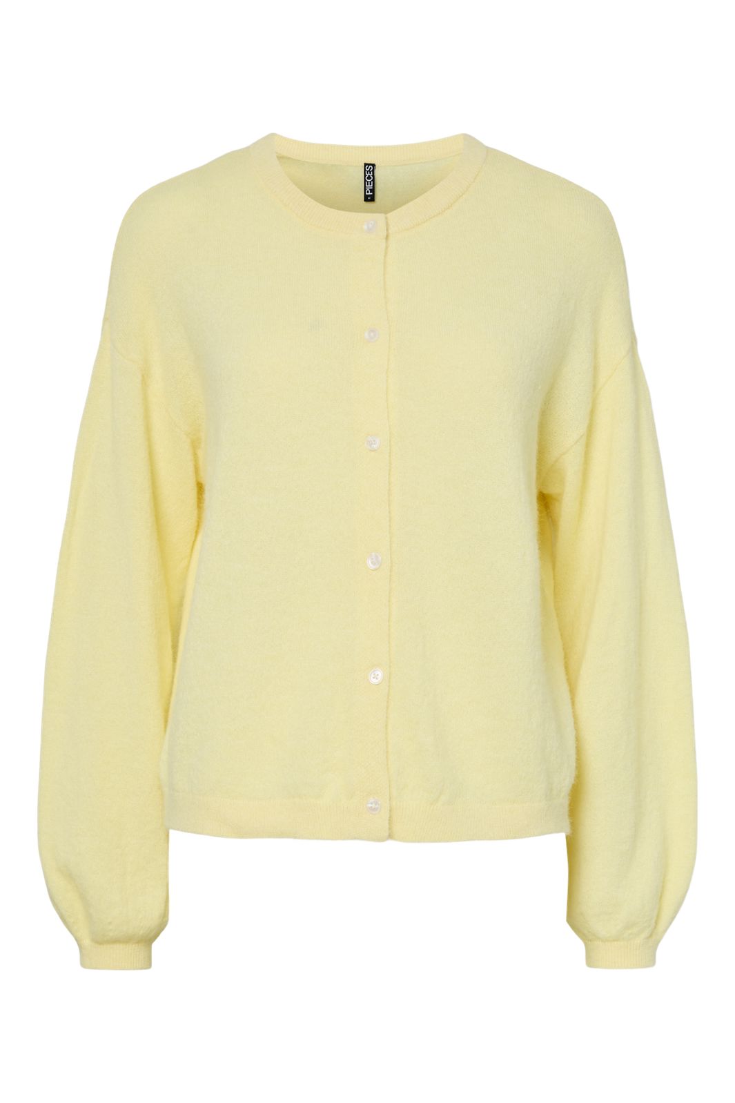 Pieces - Pcnaomi Ls O-Neck Knit Cardigan - 4897828 French Vanilla Melange