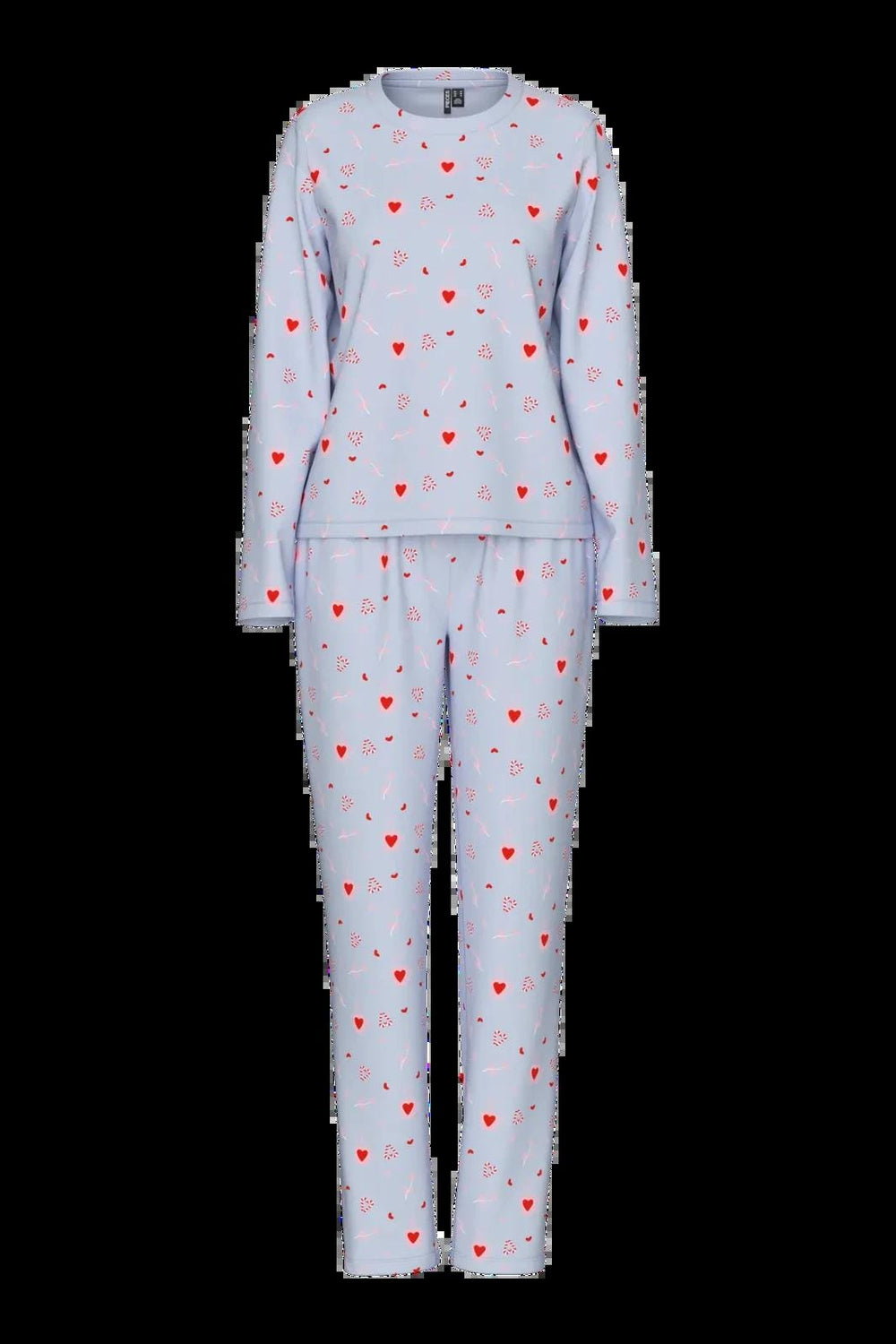 Pieces - Pcnaya Xmas Ls Nightwear Set - 4829536 Baby Lavender Coffee Heart Nattøj 