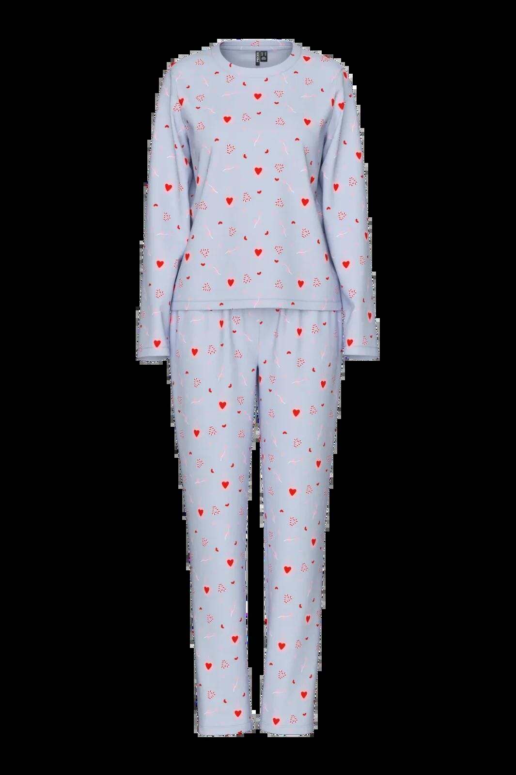 Pieces - Pcnaya Xmas Ls Nightwear Set - 4829536 Baby Lavender Coffee Heart Nattøj 