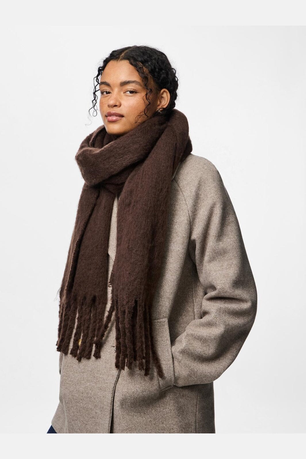 Pieces - Pcnikita Long Scarf - 4803823 Hot Fudge