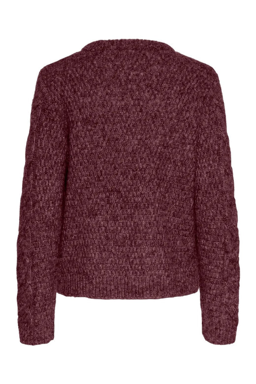 Pieces - Pcnina Ls O-Neck Knit - 4864785 Tawny Port
