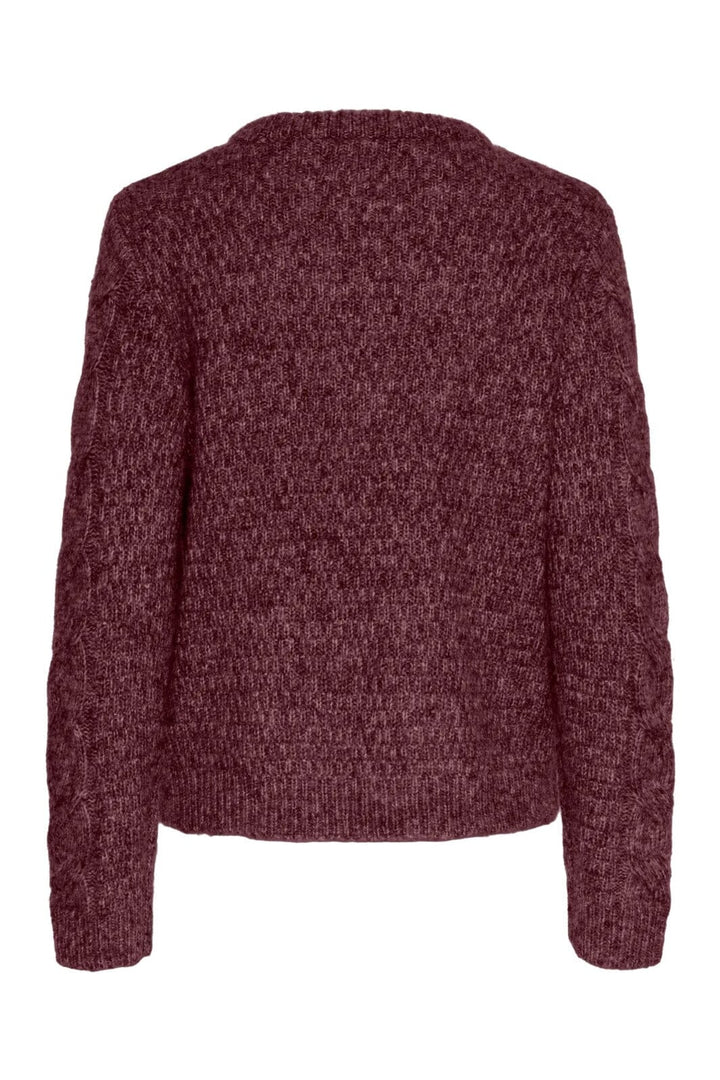 Pieces - Pcnina Ls O-Neck Knit - 4864785 Tawny Port