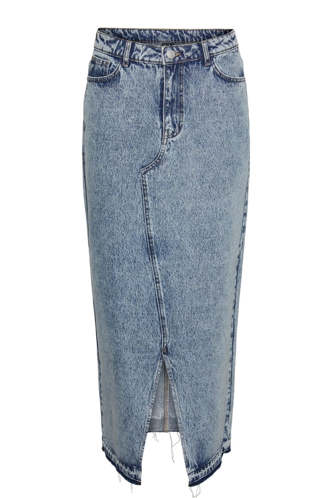 Pieces - Pcnora Ankle Skirt - 4499392 Medium Blue Denim Nederdele 