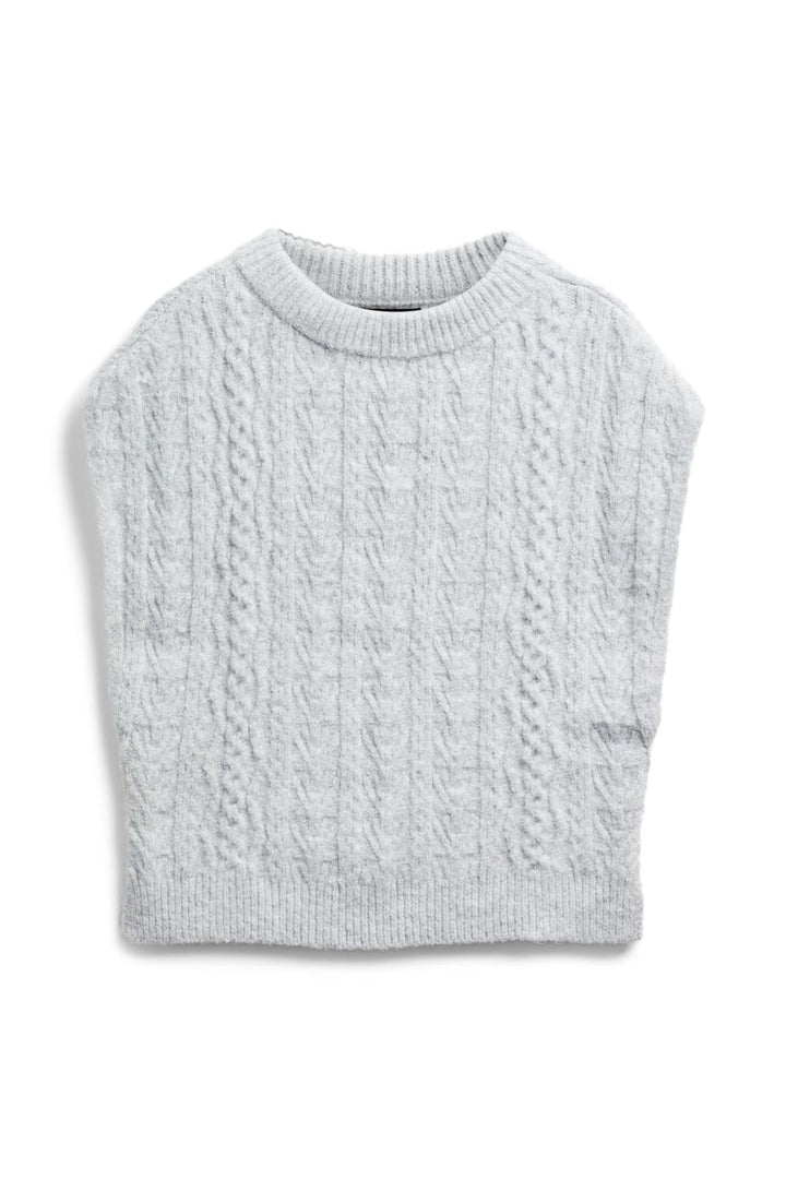 Pieces - Pcnosie Poncho - 4579703 Light Grey Melange