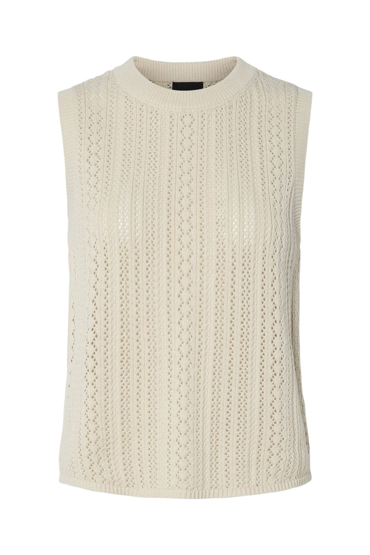 Pieces - Pcnuka Sl O-Neck Knit 17158719 - 4790681 - Birch