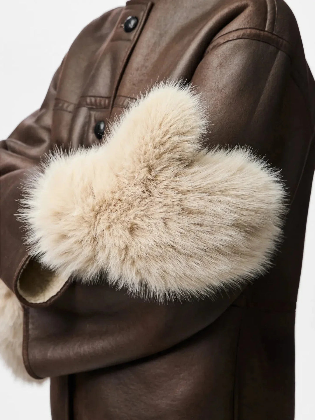 Pieces - Pcplush Fluffy Mittens - 5023212 Porpoise Patchwork Handsker & Vanter 