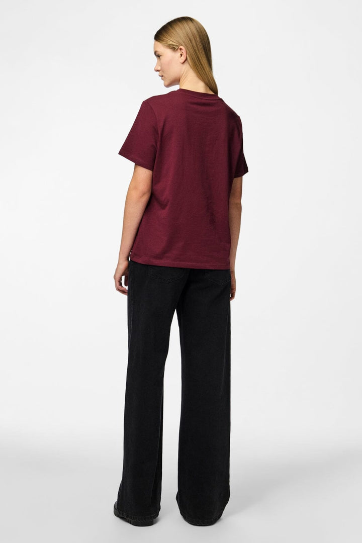 Pieces - Pcria Ss Solid Tee - 4551302 Tawny Port T-shirts 