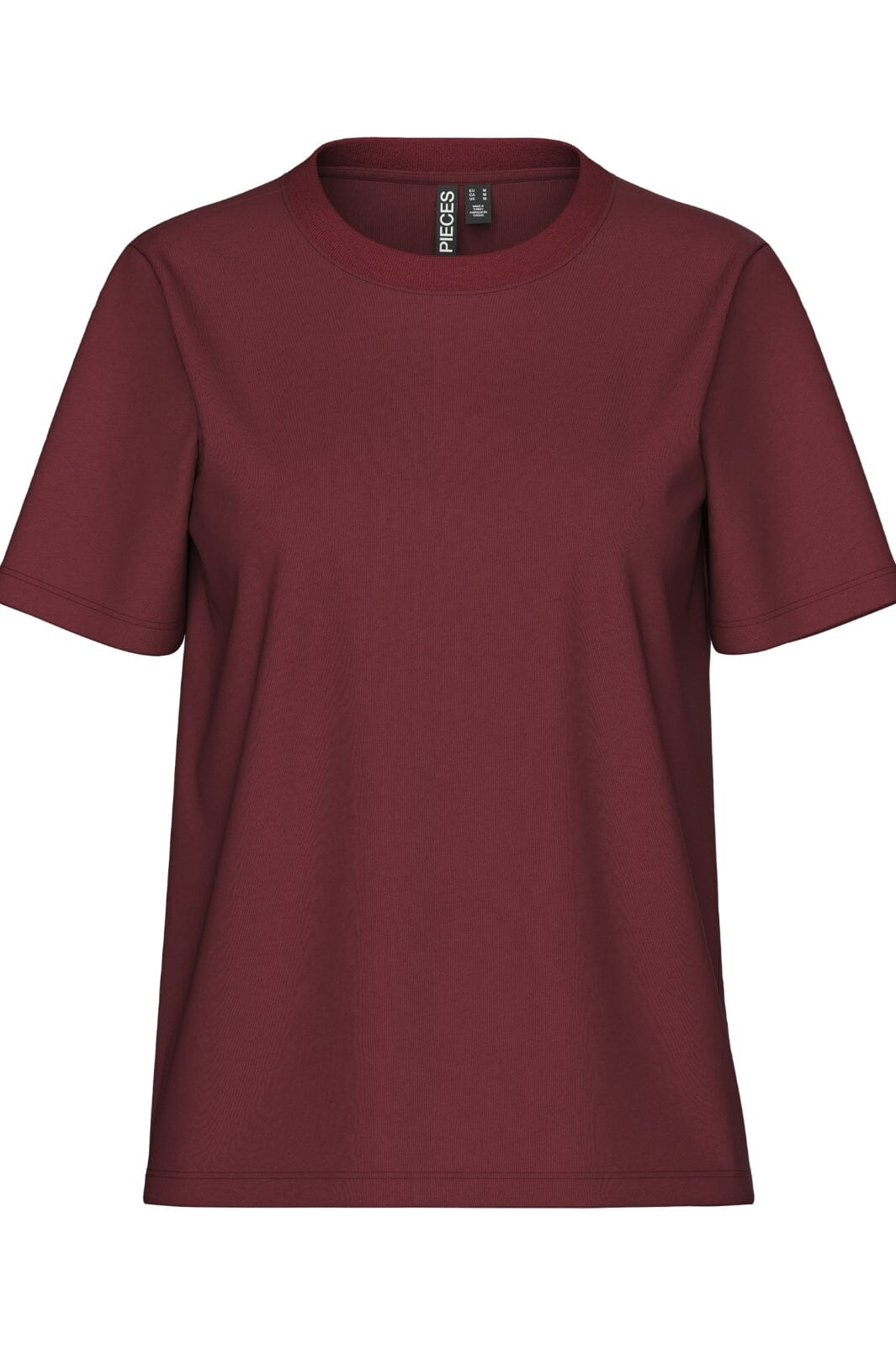 Pieces - Pcria Ss Solid Tee - 4551302 Tawny Port T-shirts 
