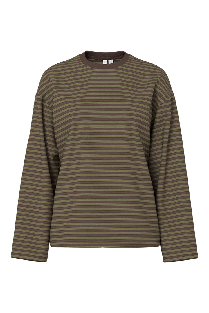 Pieces - Pcsadie Ls Top - 5162822 Hot Fudge Burnt Olive