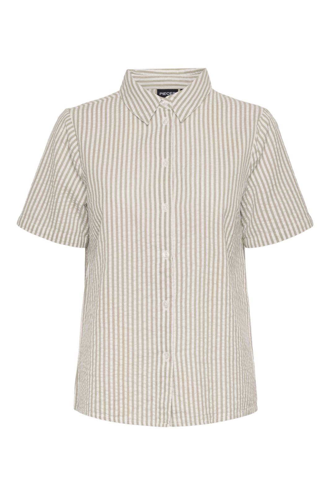 Pieces - Pcsally Ss Shirt - 4497645 Tea Cloud Dancer