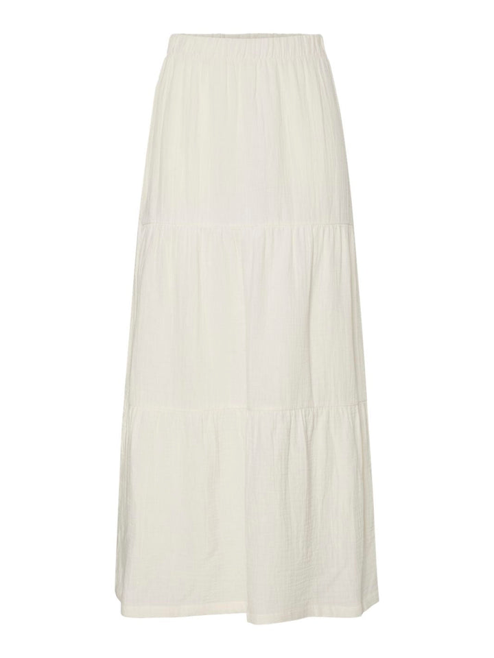 Pieces - Pcsikka Maxi Skirt - 4591363 Cloud Dancer