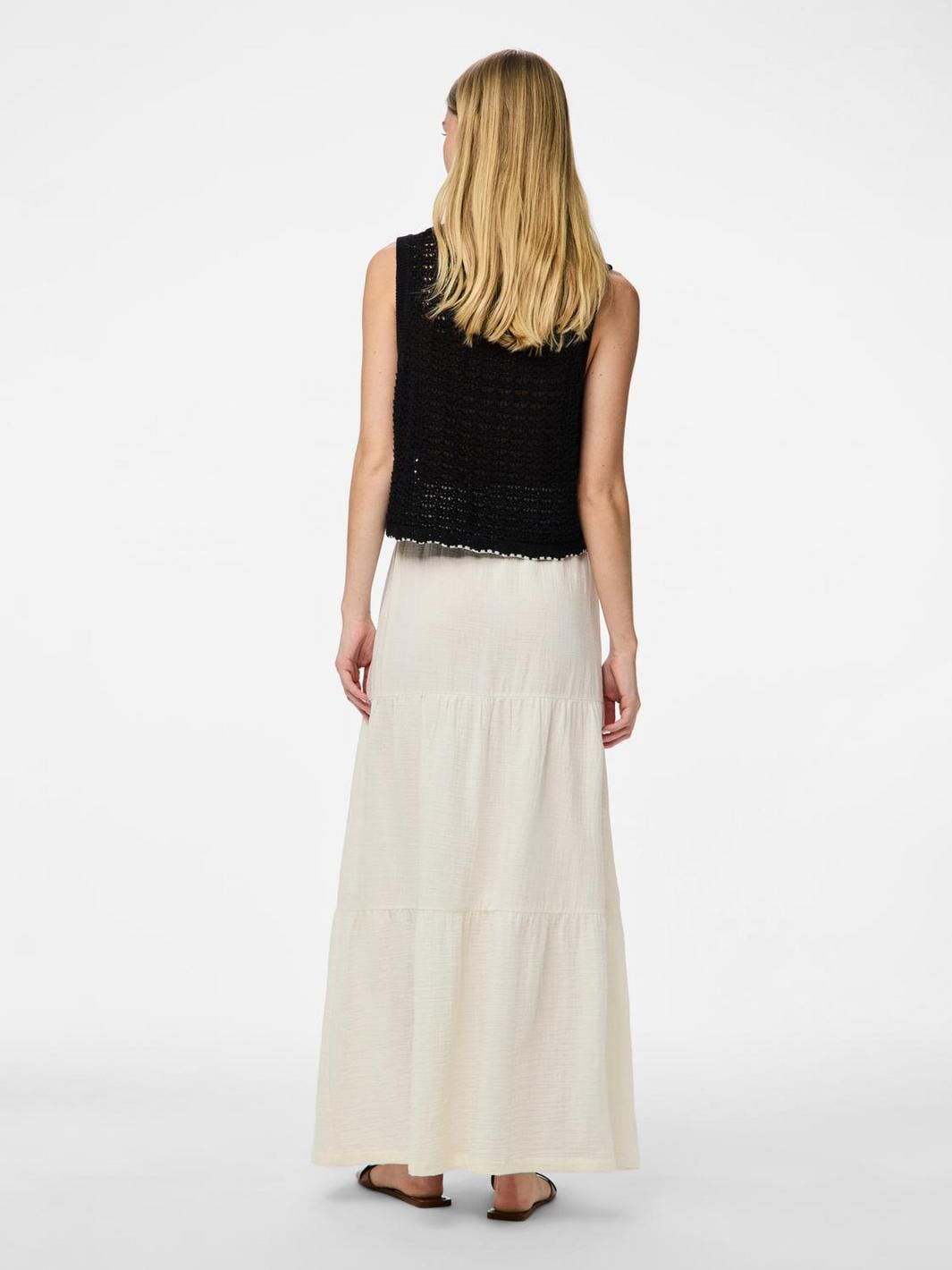 Pieces - Pcsikka Maxi Skirt - 4591363 Cloud Dancer