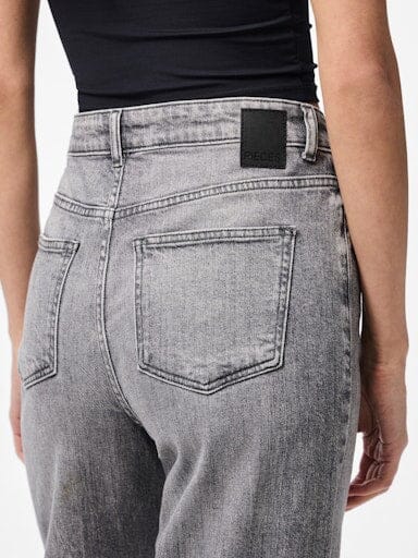 Pieces - Pcsilke Wide Jeans Mg - 4826814 Medium Grey Denim Jeans 