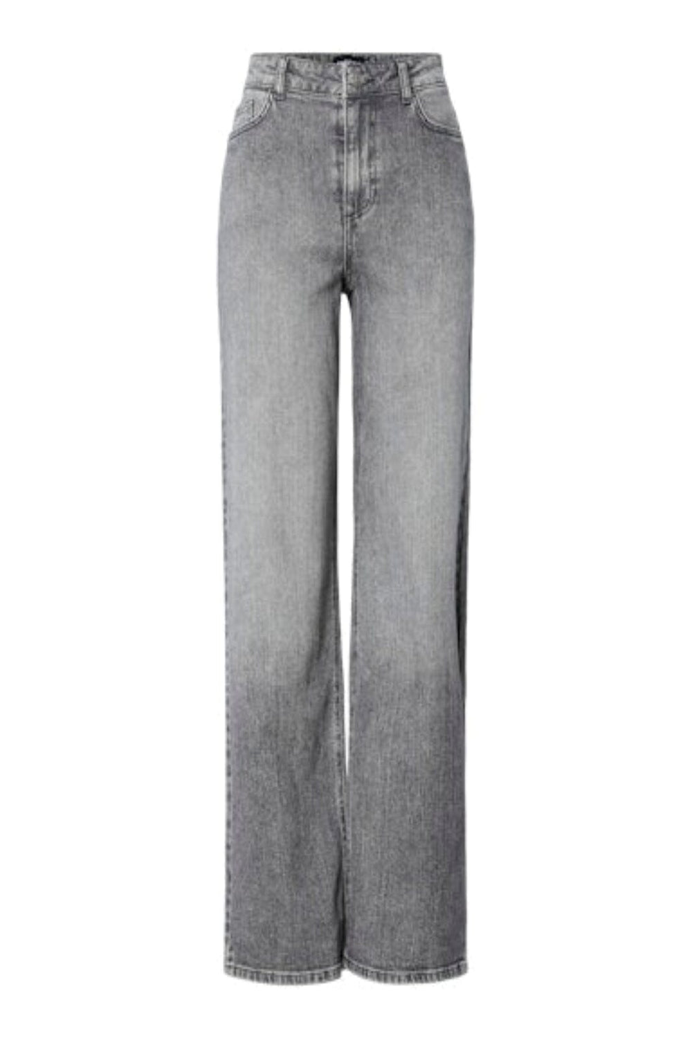 Pieces - Pcsilke Wide Jeans Mg - 4826814 Medium Grey Denim Jeans 