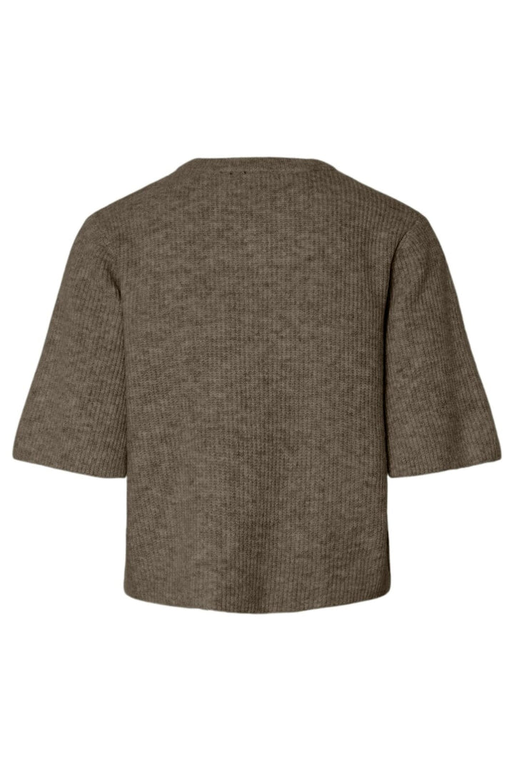Pieces - Pcsilly Ss O-Neck Knit Cardigan - 4857949 Morel Melange