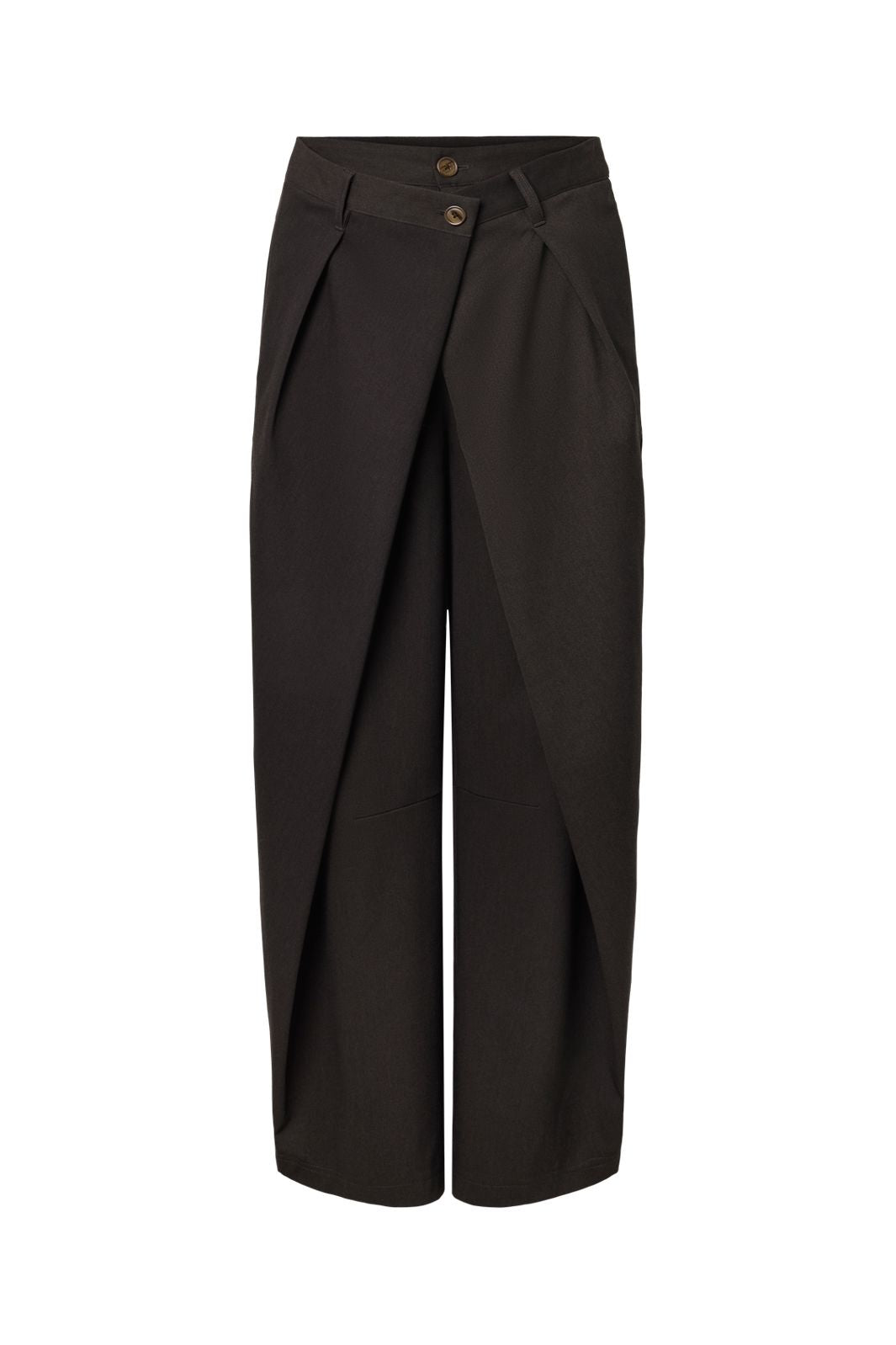 Pieces - Pcsofie Double Closing Pants - 5221895 Espresso
