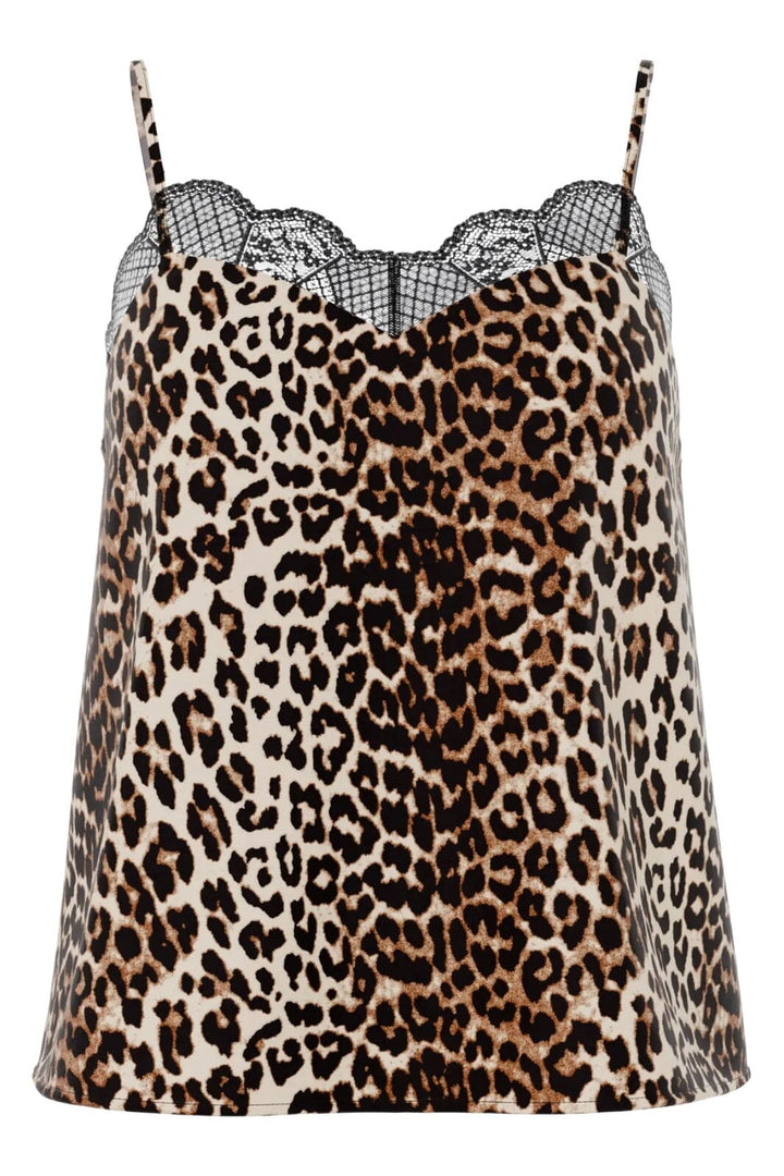 Pieces - Pctiffany Strap Lace Top - 4805765 Black Leo