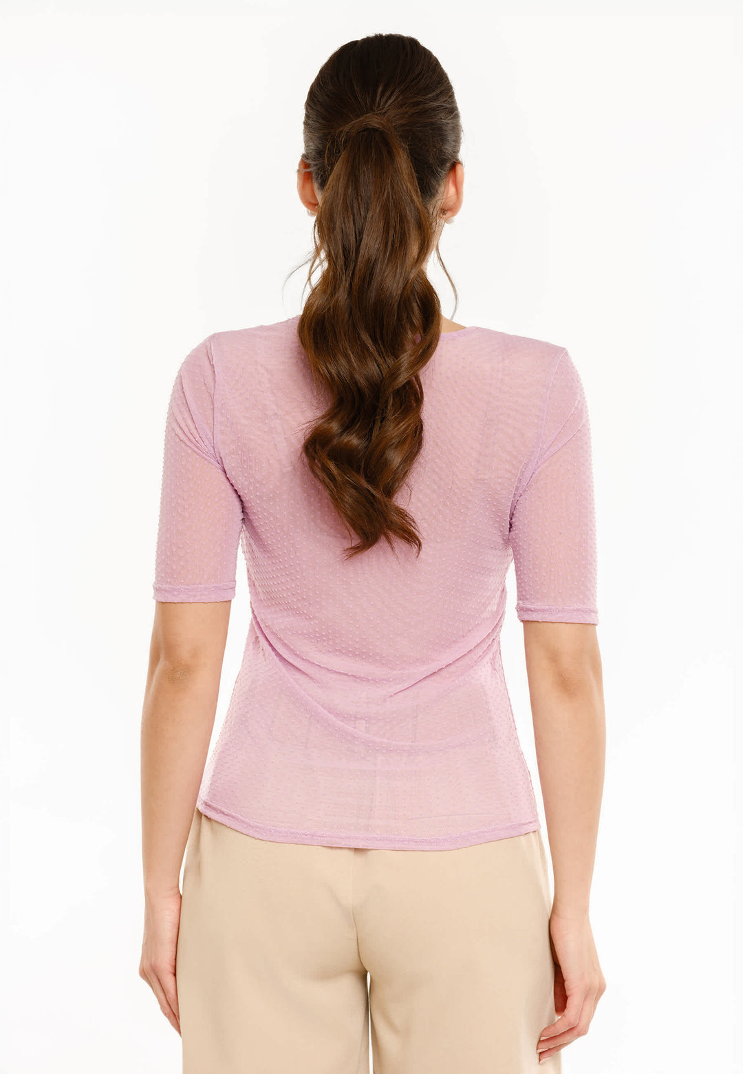 Liberte - Mesh Ss Tshirt, Dot 22011 - Lavender