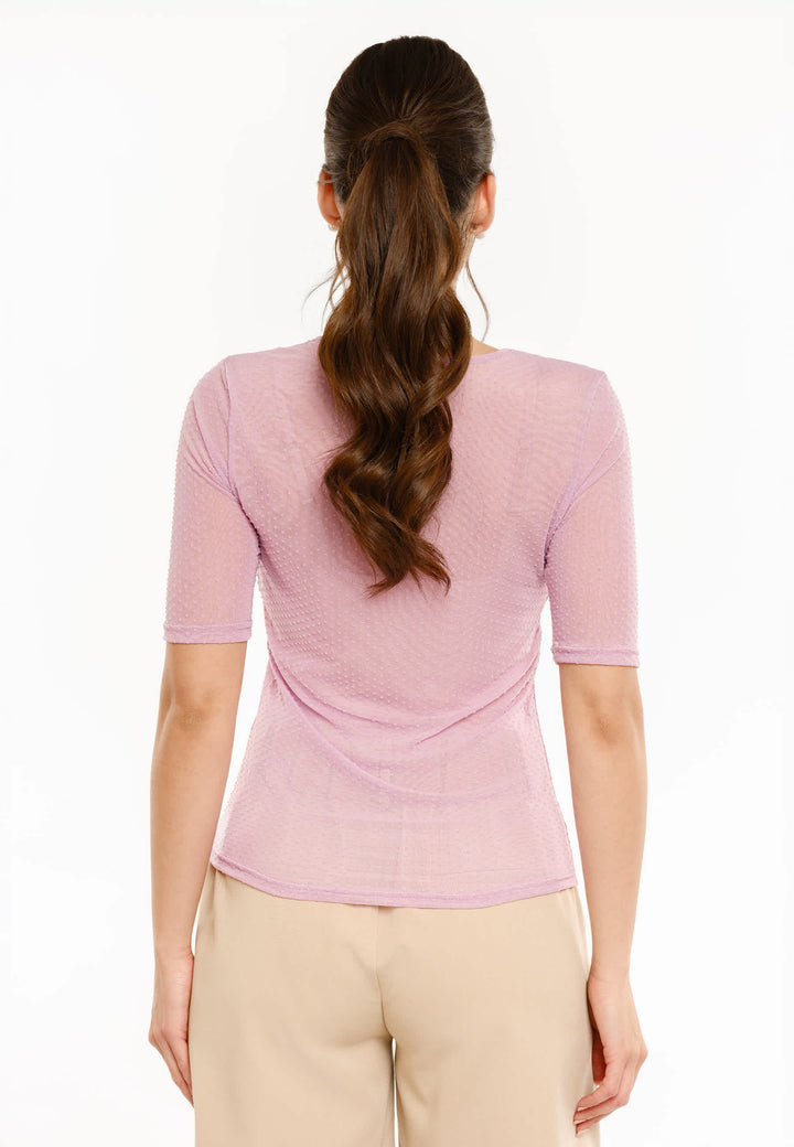 Liberte - Mesh Ss Tshirt, Dot 22011 - Lavender